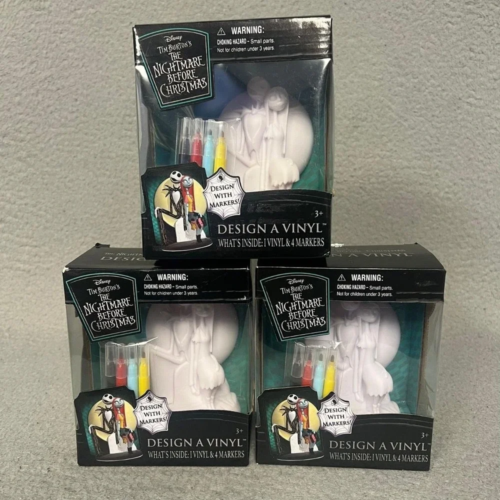 NIB Lot of 3 Disney Tim Burton's Nightmare Before Christmas Design A Vinyl 11348